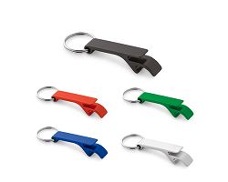 Porte-clés avec décapsuleur en aluminium recyclé (100% rAL)