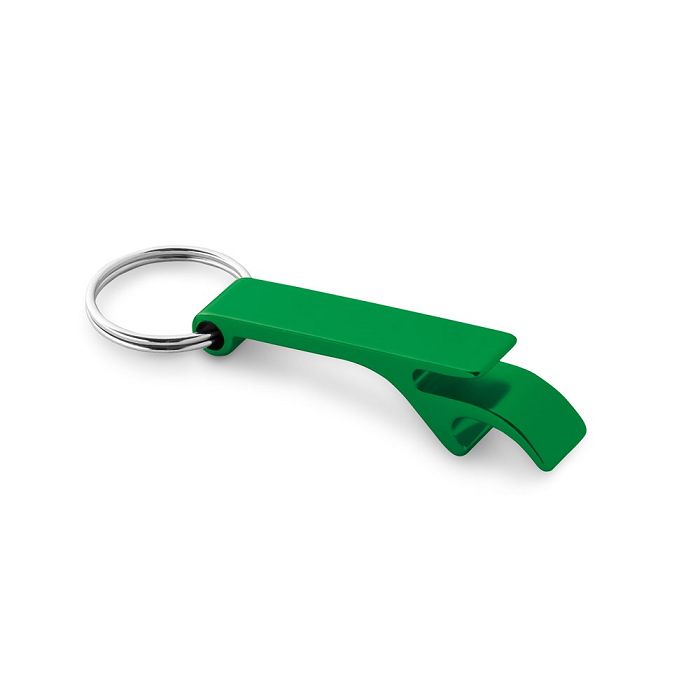  Porte-clés avec décapsuleur en aluminium recyclé (100% rAL)