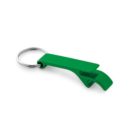  Porte-clés avec décapsuleur en aluminium recyclé (100% rAL)