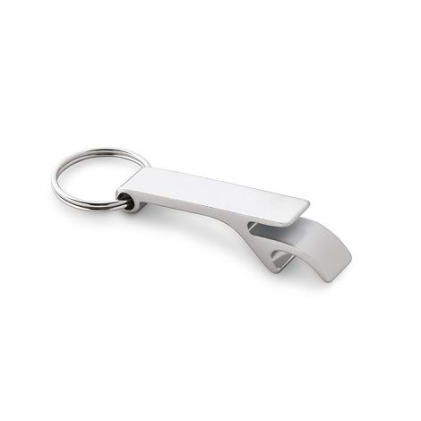  Porte-clés avec décapsuleur en aluminium recyclé (100% rAL)
