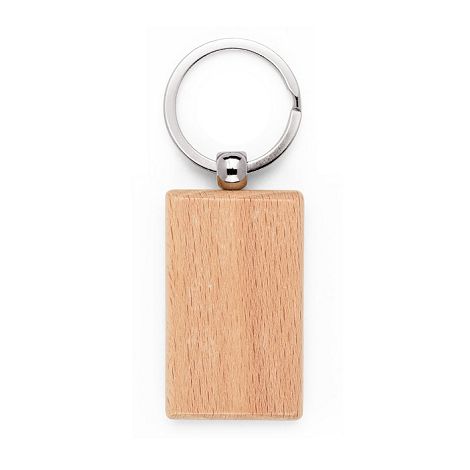  Porte-clés rectangulaire en bois de hêtre