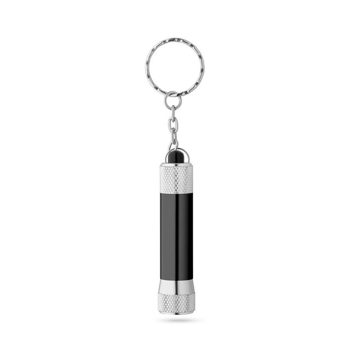  Porte-clés en aluminium (92 % recyclé) avec lampe de poche LED à 