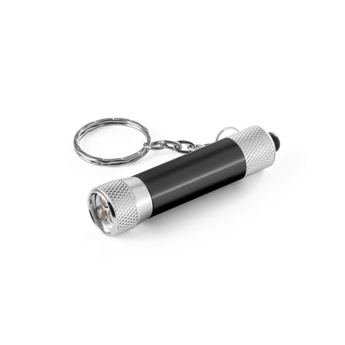  Porte-clés en aluminium (92 % recyclé) avec lampe de poche LED à 