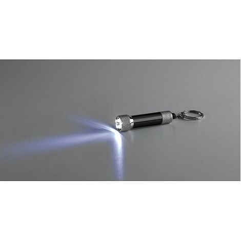  Porte-clés en aluminium (92 % recyclé) avec lampe de poche LED à 
