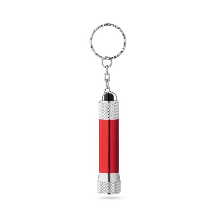 Porte-clés en aluminium (92 % recyclé) avec lampe de poche LED à 