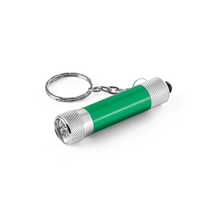  Porte-clés en aluminium (92 % recyclé) avec lampe de poche LED à 