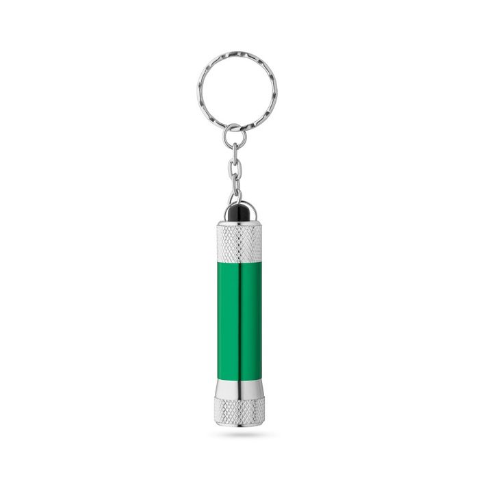  Porte-clés en aluminium (92 % recyclé) avec lampe de poche LED à 