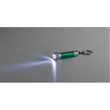  Porte-clés en aluminium (92 % recyclé) avec lampe de poche LED à 
