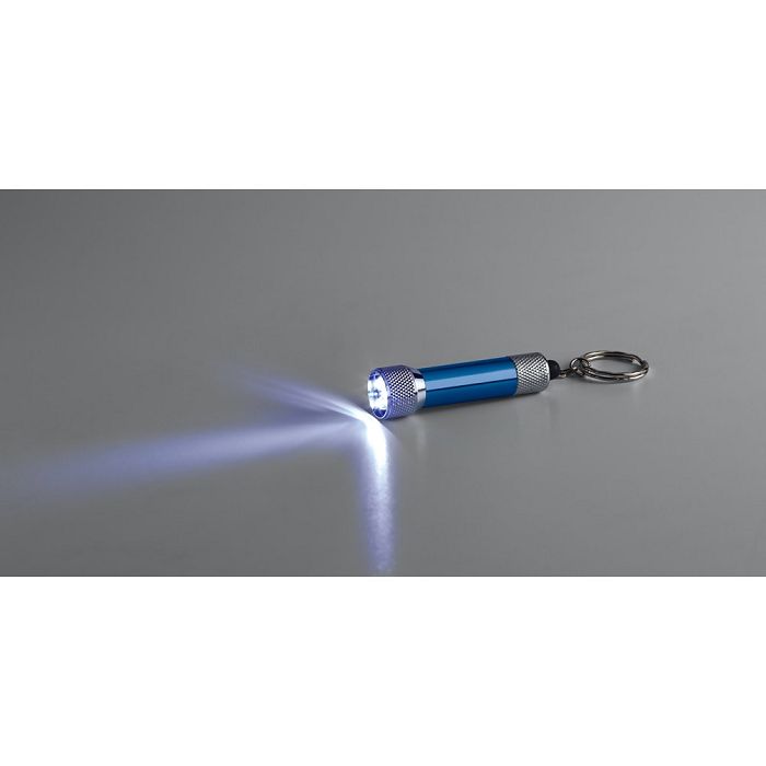 Porte-clés en aluminium (92 % recyclé) avec lampe de poche LED à 