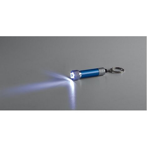  Porte-clés en aluminium (92 % recyclé) avec lampe de poche LED à 