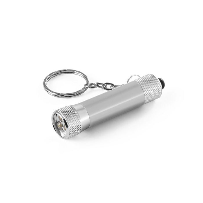  Porte-clés en aluminium (92 % recyclé) avec lampe de poche LED à 