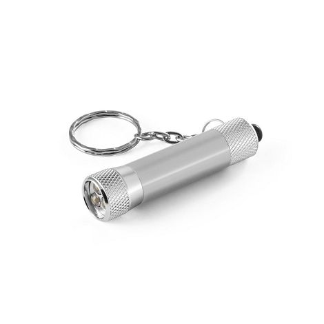  Porte-clés en aluminium (92 % recyclé) avec lampe de poche LED à 