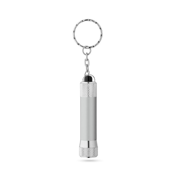  Porte-clés en aluminium (92 % recyclé) avec lampe de poche LED à 