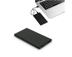 Banque d'alimentation mince en acier inoxydable de 5 000 mAh