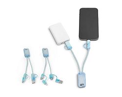Câble USB 6-en-1 ultra-rapide en PET recyclé (100 % rPET)