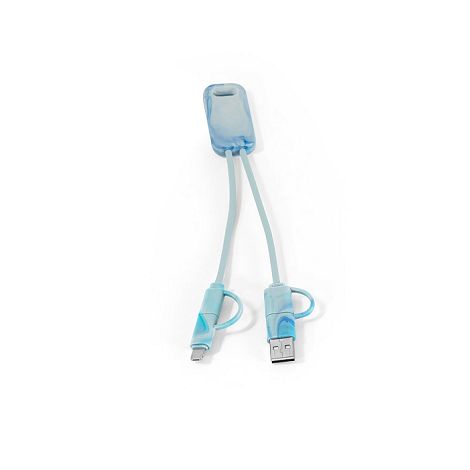 Câble USB 6-en-1 ultra-rapide en PET recyclé (100 % rPET)
