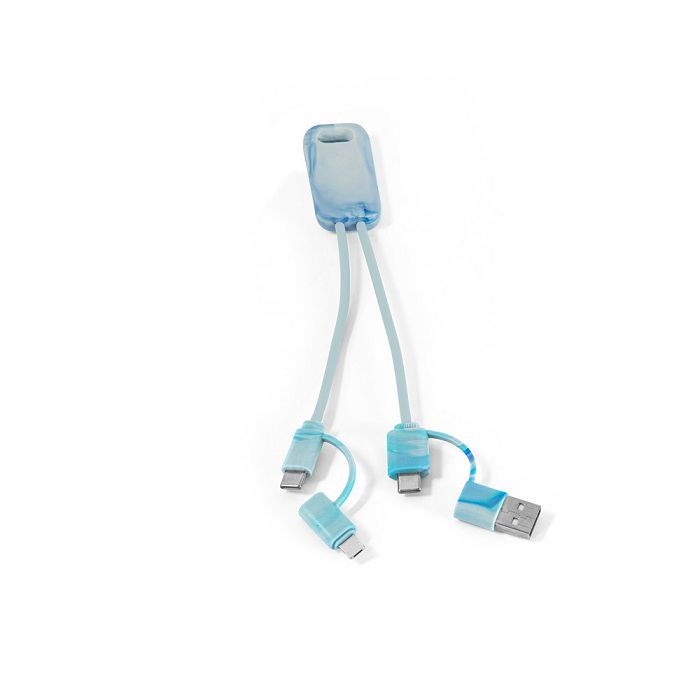  Câble USB 6-en-1 ultra-rapide en PET recyclé (100 % rPET)