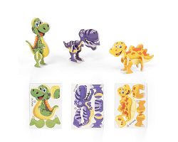Puzzle 3D en papier et EVA en forme de dinosaure