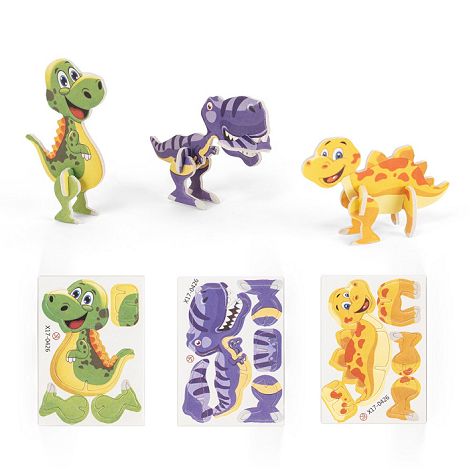  Puzzle 3D en papier et EVA en forme de dinosaure