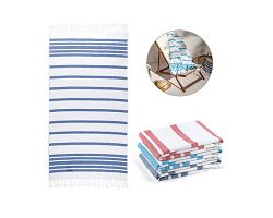 Serviette de plage en coton (70% recyclé) et polyester (30% recyc