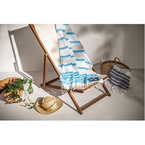 Serviette de plage en coton (70% recyclé) et polyester (30% recyc