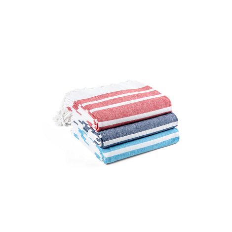 Serviette de plage en coton (70% recyclé) et polyester (30% recyc