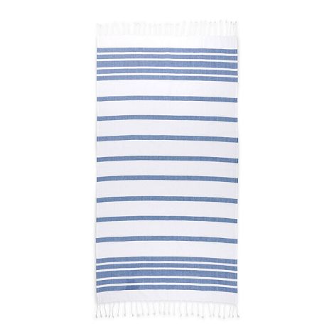 Serviette de plage en coton (70% recyclé) et polyester (30% recyc