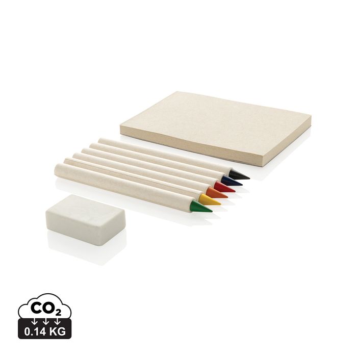  Set de 6 crayons de couleur avec carnet GRS Infinity Micki