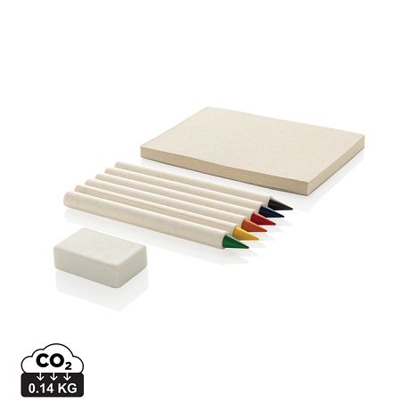  Set de 6 crayons de couleur avec carnet GRS Infinity Micki