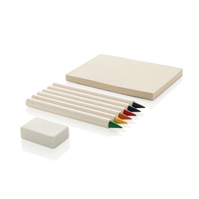  Set de 6 crayons de couleur avec carnet GRS Infinity Micki