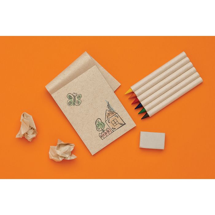  Set de 6 crayons de couleur avec carnet GRS Infinity Micki