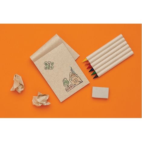  Set de 6 crayons de couleur avec carnet GRS Infinity Micki