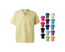 Tunique en sergé (190g/m²) à manches courtes, en polyester (65%) 