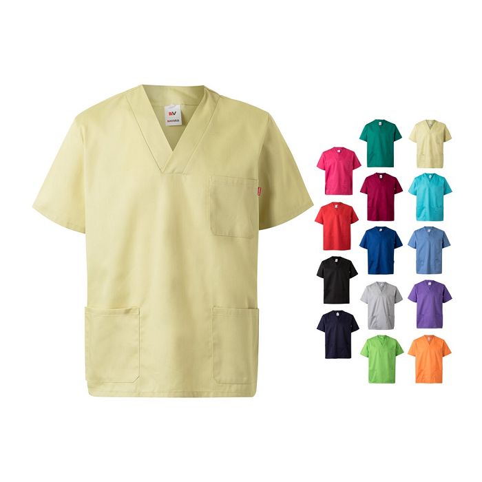  Tunique en sergé (190g/m²) à manches courtes, en polyester (65%) 