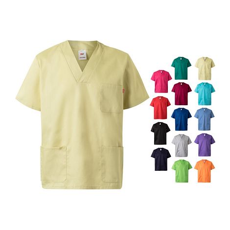  Tunique en sergé (190g/m²) à manches courtes, en polyester (65%) 