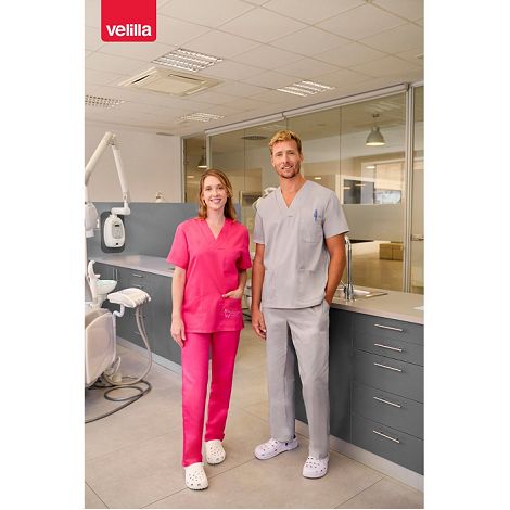  Tunique en sergé (190g/m²) à manches courtes, en polyester (65%) 