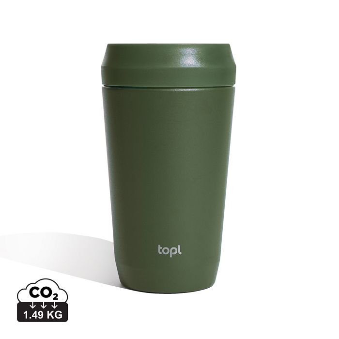  Mug 354 ml avec couvercle 360 en acier recyclé Topl