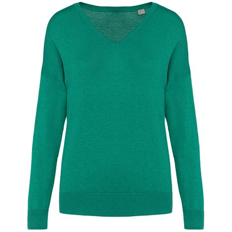 Pull écoresponsable col V en lyocell femme