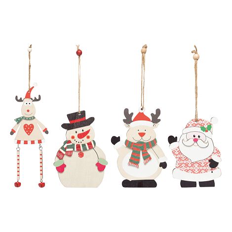 Cadeau / pendentif arbre WOODEN SNOWI