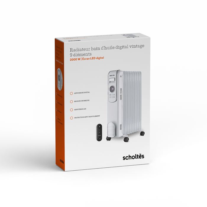  Radiateur bain d'huile Digital Vintage - Blanc