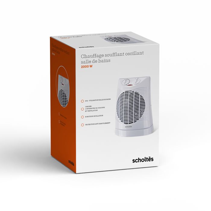  Chauffage soufflant oscillant salle de bains