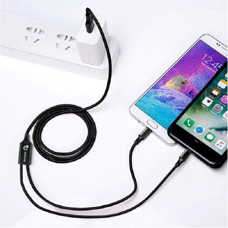 RENKEI - CÂBLE DE CHARGE 4 EN 1 20W EN MATÉRIAUX RECYCLÉS - NOIR