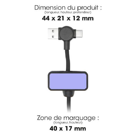 DAO - CÂBLE MAGNÉTIQUE 100W & TRANSFERT DE DONNÉES RAPIDE 4 EN 1