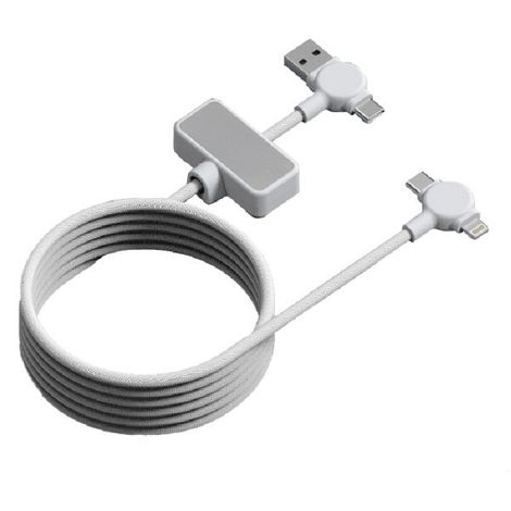 DAO - CÂBLE MAGNÉTIQUE 100W & TRANSFERT DE DONNÉES RAPIDE 4 EN 1