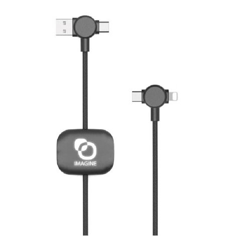 OKI - CÂBLE LONG 4 EN 1 À CHARGE ULTRA-RAPIDE 60W & TRANSFERT DE