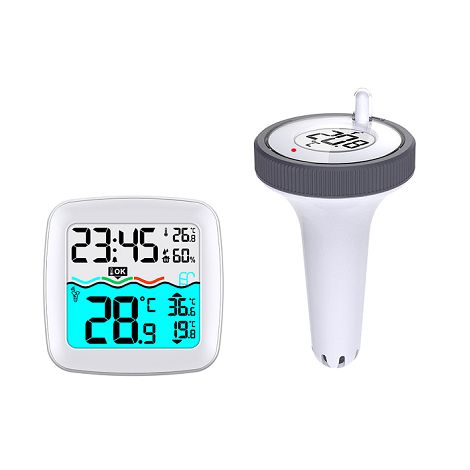Thermomètre piscine sans fil - Blanc
