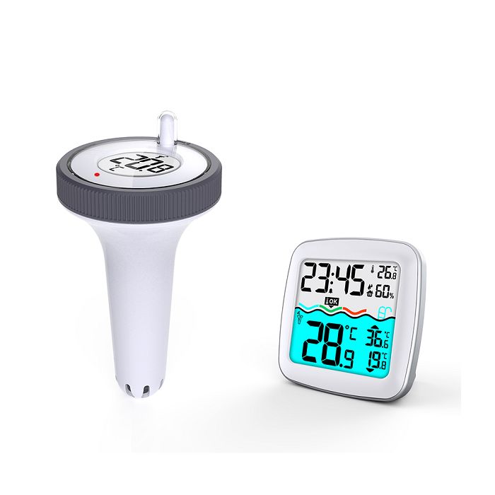  Thermomètre piscine sans fil - Blanc