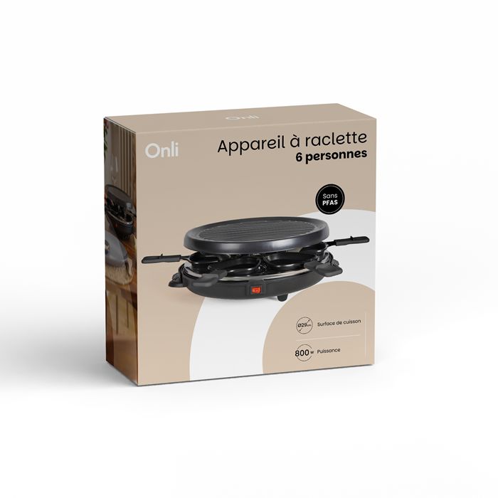  Appareil à raclette 6 personnes - Noir
