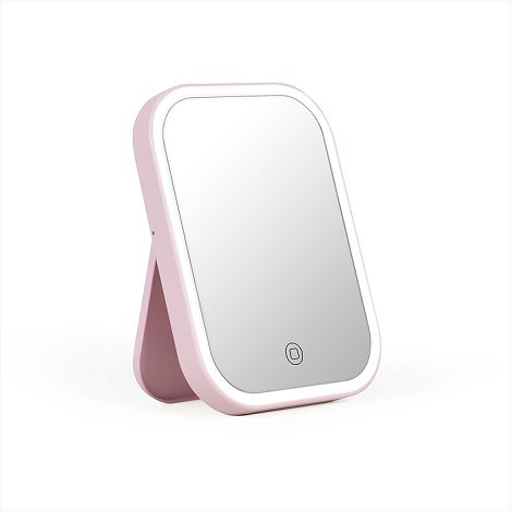 Miroir de maquillage lumineux - Rose
