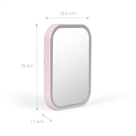 Miroir de maquillage lumineux - Rose